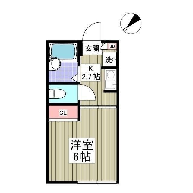 蕨市塚越１丁目のアパートの間取り