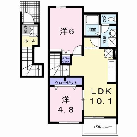 アヴニール遠賀Ｃの間取り