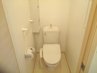 落ち着いた色調のトイレです