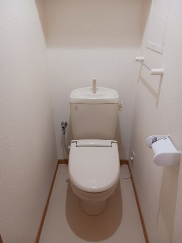 落ち着いた色調のトイレです
