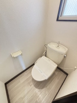 落ち着いた色調のトイレです