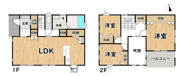 姫路市岡田/中古戸建の間取り