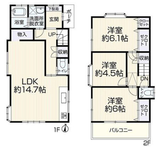 【間取り】 | 所沢市下安松　 | 3LDK／土地面積:100.17ｍ2／建物面積:78.10ｍ2
