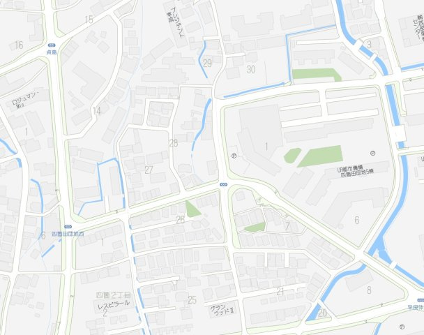 四箇6丁目住宅付き店舗の地図