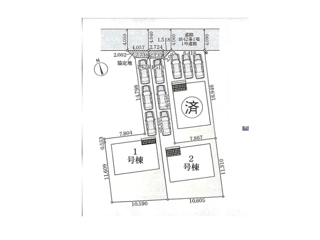 【土地図】 | 叶谷町新築戸建 | 駐車のしやすさや庭の広さ、隣家との距離感は図面だけでは分かりません。建物とあわせて現地でご案内しますので、ご希望の日時をお知らせください。※図面と現況が異なる場合は現況優先。