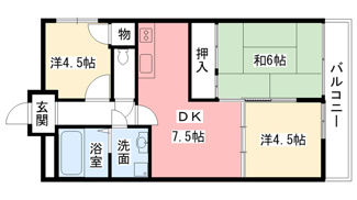 【間取り】 | ドミール甲子園