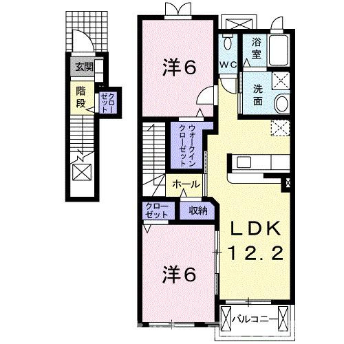 【間取り】 | フィオーレ　Ｂ