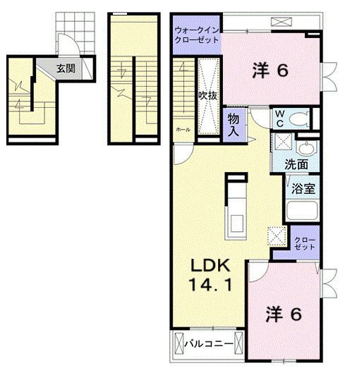 アイフラット日新Ⅱの間取り