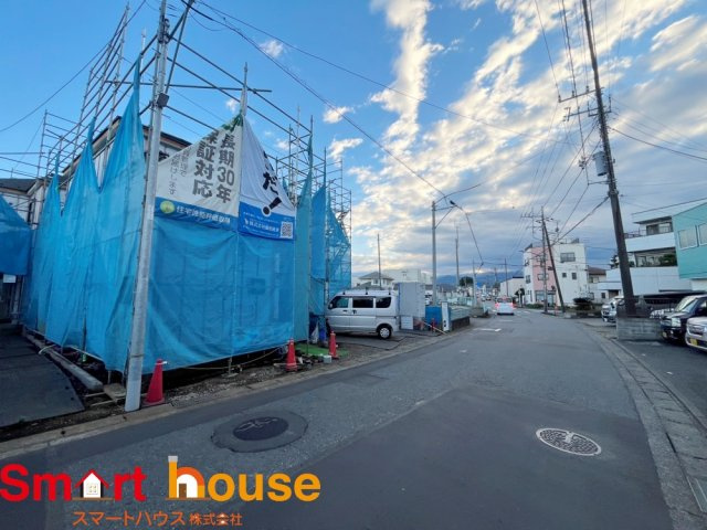 相模原市中央区上溝　新築全3棟の前面道路含む現地写真
