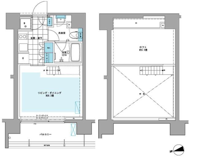 【間取り】 | プライムアーバン芝浦LOFT | ★間取り図★