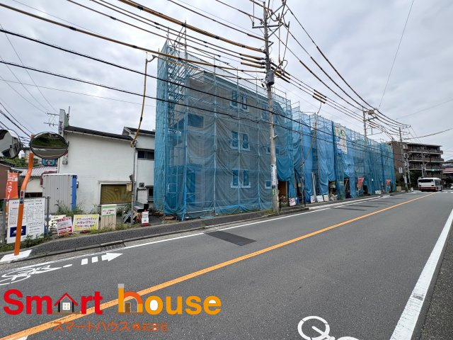 川崎市麻生区王禅寺西　新築７棟　の前面道路含む現地写真