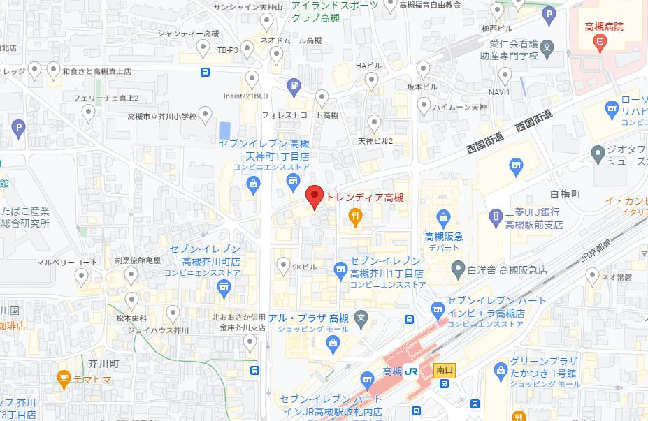 トレンディア高槻の地図