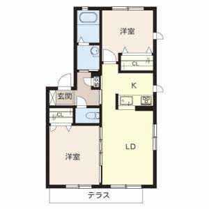 シャーメゾン磯上の間取り