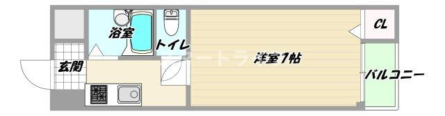 大阪市淀川区東三国５丁目の賃貸マンションの間取り