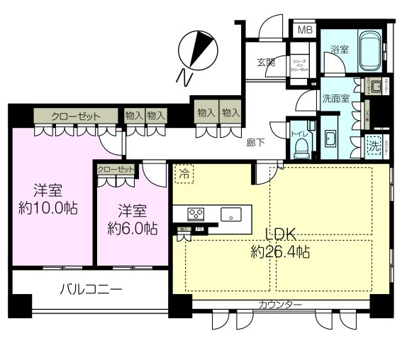 ウエリス東芦屋町の間取り