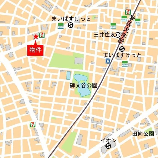 【地図】コスモグラシア学芸大学  