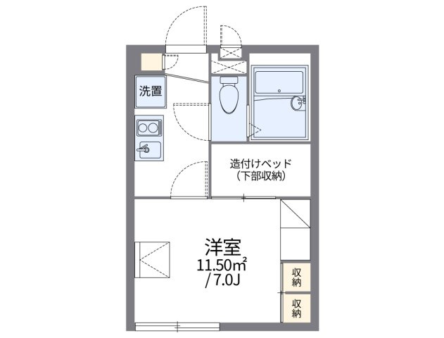 レオパレス牛田南の間取り