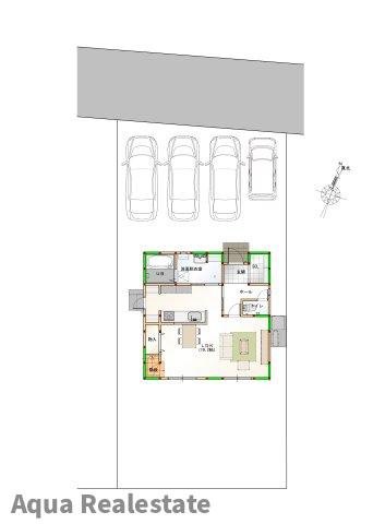 オール電化デザイナーズハウス鳴門市撫養町建売⑰の区画図