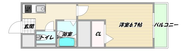 大阪市淀川区宮原１丁目の賃貸マンションの間取り