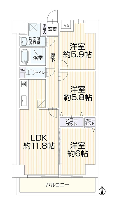 藤沢西ガーデンハウスの間取り
