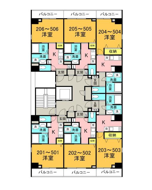 横浜市西区浅間町２丁目の賃貸マンションの間取り