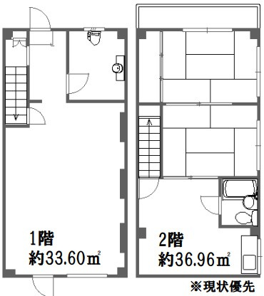 豊中市浜１丁目の店舗事務所の間取り