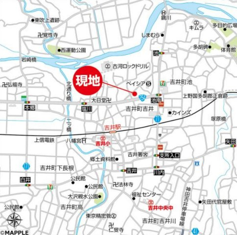 【中古平屋】高崎市吉井町吉井　２LDKの地図
