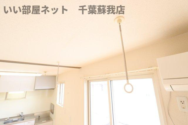 おゆみ野ドリームマウンテン　Ｂの内装|室内物干し