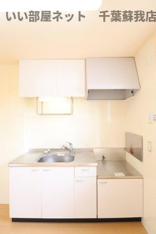 おゆみ野ドリームマウンテン　Ｂのキッチン|ガスコンロ2口設置可能です♪