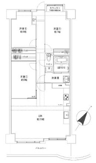 【間取り】 | ディオフェルティ学園都市ドルミハイツ垂水ⅢC棟