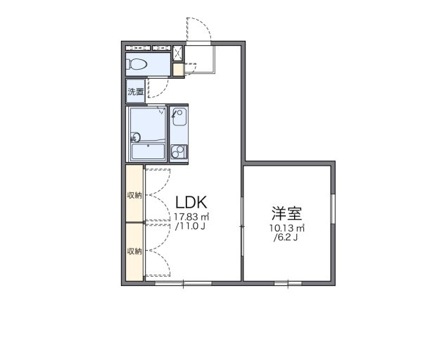 レオパレス拝島町の間取り