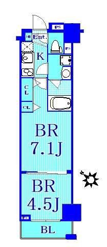 ガーラステーション横濱関内の間取り
