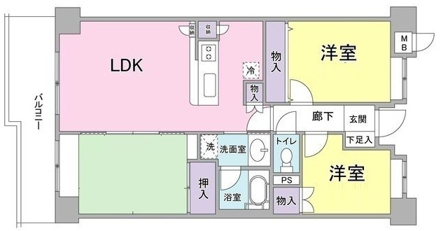 アイルサイドテラスの間取り|間取りです。