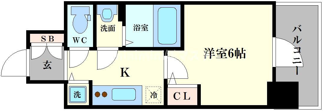 エスリード難波ステーションゲートサウステラスの間取り