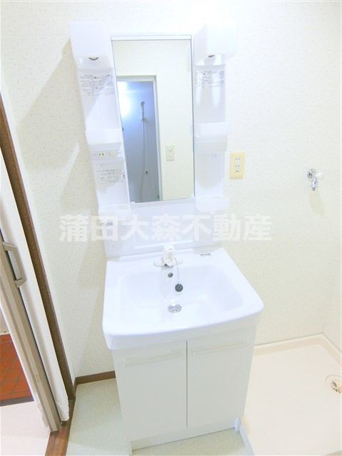 メゾンニトウB館の洗面所|独立洗面台