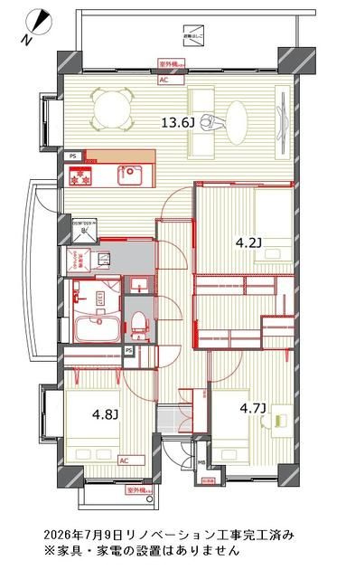ガーデンコート清瀬3号棟　旧コーポレート清瀬駅南3号棟の間取り