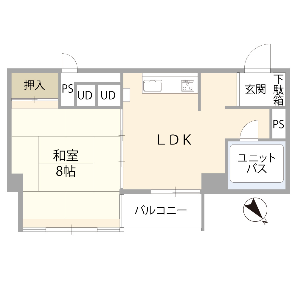 琴似Ａコープマンションの間取り|※現況優先とします