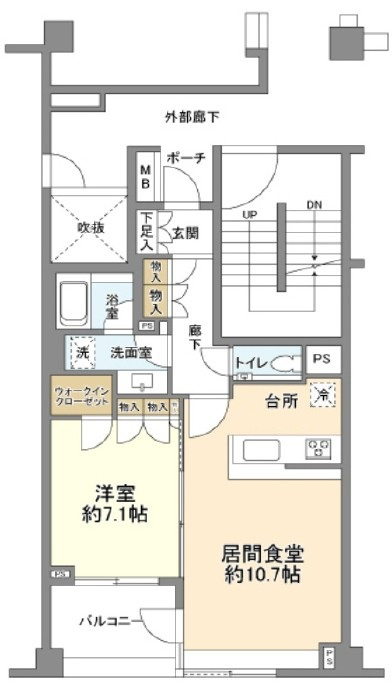 東急ドエル・アルス横浜野毛坂の間取り|間取りです。