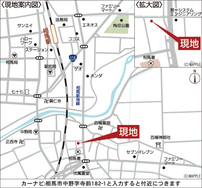 【地図】 | Cradle garden　相馬市中野第７　１号棟