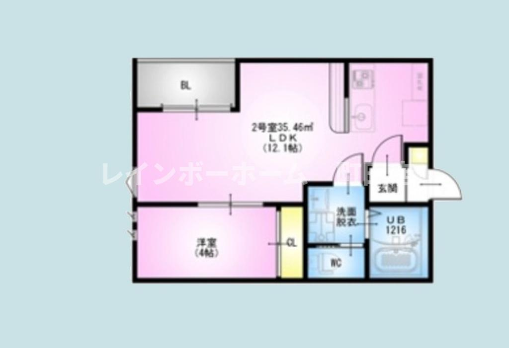 REGALEST大口※初期費用分割あと払いサービス利用可能物件の間取り