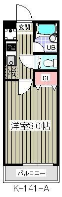 グランビスタ参番館（Ｋ－１４１）の間取り