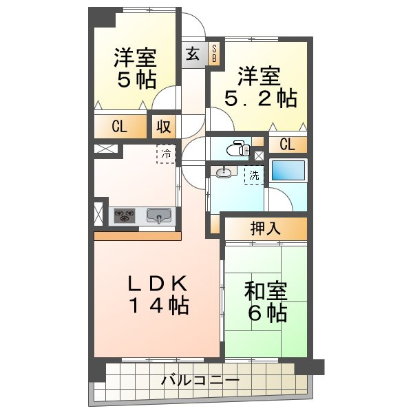 リバティ―ヒルズの間取り