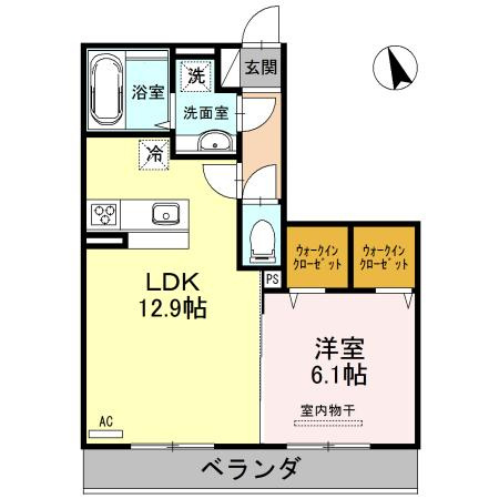 高槻市宮之川原１丁目のアパートの間取り