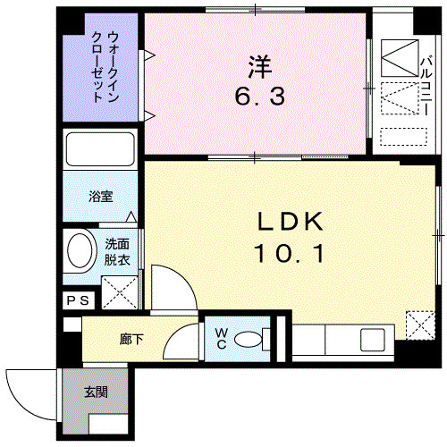 テシオ蔵前の間取り