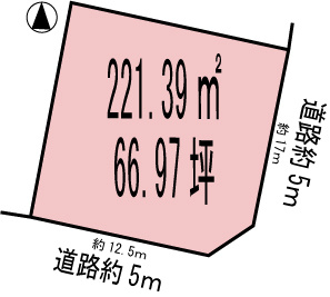 各務原市つつじが丘3丁目の土地図