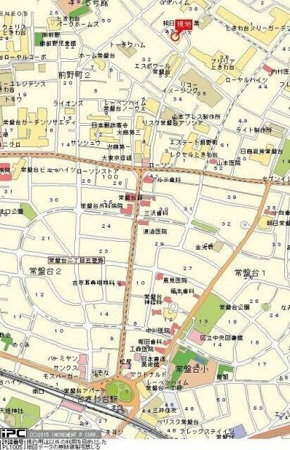 ライオンズマンションときわ台の地図