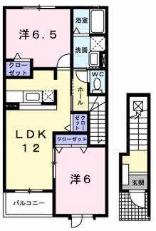 【間取り】 | グレイス・ヴィラＡ