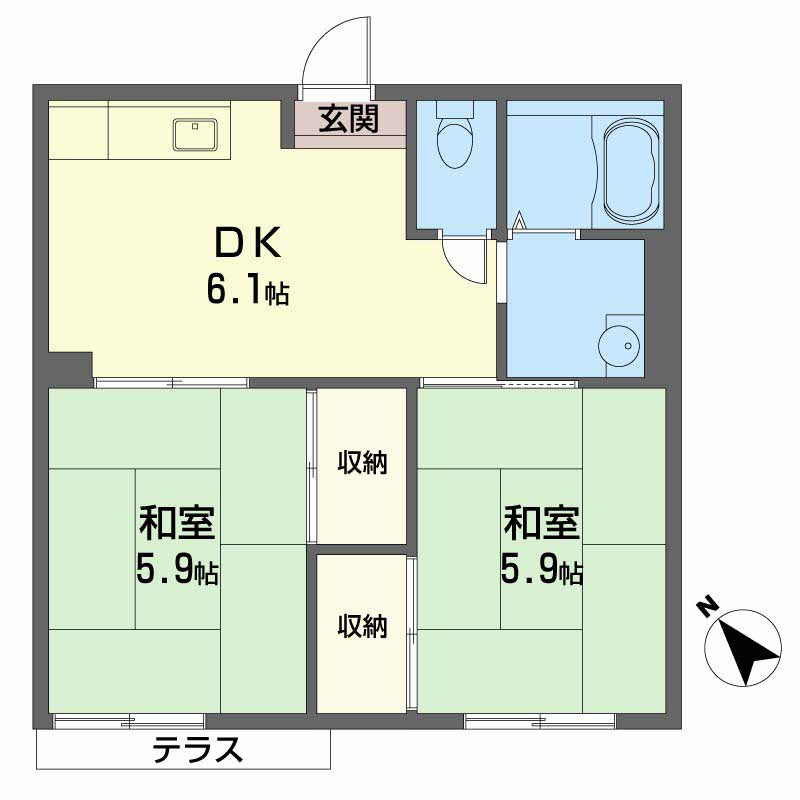 ハイツブルネンの間取り