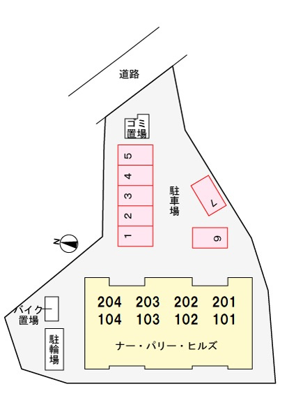 ナー・パリー・ヒルズの区画図|駐車場