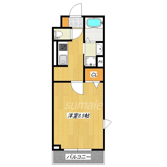 ブロッサムコートの間取り|フローリングのお部屋です♪